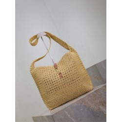 Qualità superiore Replica Borsa hobo YSL Saint Laurent Le 5 à 7 in rafia Naturale Imitazione Outlet