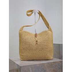 Qualità superiore Replica Borsa hobo YSL Saint Laurent Le 5 à 7 in rafia Naturale Imitazione Outlet