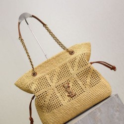 Qualità superiore Replica Borse shopping Jamie YSL Saint Laurent Rafia Imitazione Outlet