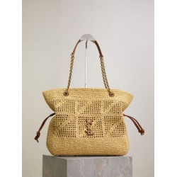 Qualità superiore Replica Borse shopping Jamie YSL Saint Laurent Rafia Imitazione Outlet