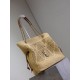 Qualità superiore Replica Borse shopping Jamie YSL Saint Laurent Rafia Naturale Imitazione Outlet