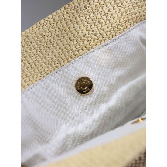Qualità superiore Replica Borse shopping Jamie YSL Saint Laurent Rafia Naturale Imitazione Outlet