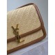 Qualità superiore Replica Borsa media YSL Saint Laurent Solferino 23CM rafia mattone naturale Imitazione Outlet