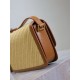 Qualità superiore Replica Borsa media YSL Saint Laurent Solferino 23CM rafia mattone naturale Imitazione Outlet