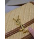 Qualità superiore Replica Borsa media YSL Saint Laurent Solferino 23CM rafia mattone naturale Imitazione Outlet