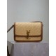 Qualità superiore Replica Borsa media YSL Saint Laurent Solferino 23CM rafia mattone naturale Imitazione Outlet
