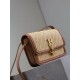 Qualità superiore Replica Borsa a tracolla in rafia YSL Saint Laurent Solferino 19cm Imitazione Outlet