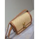 Qualità superiore Replica Borsa a tracolla in rafia YSL Saint Laurent Solferino 19cm Imitazione Outlet