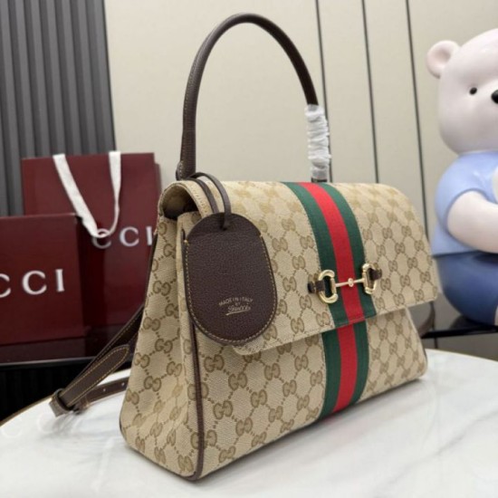 Qualità superiore Replica Borsa a mano media Gucci Paparazzo 875018 Marrone Imitazione Outlet