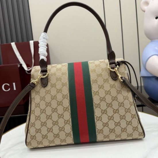 Qualità superiore Replica Borsa a mano media Gucci Paparazzo 875018 Marrone Imitazione Outlet