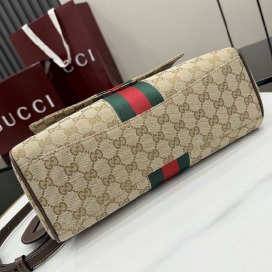 Qualità superiore Replica Borsa a mano media Gucci Paparazzo 875018 Marrone Imitazione Outlet