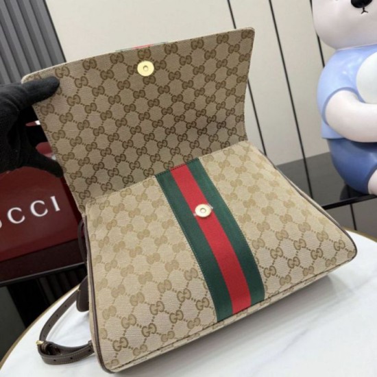 Qualità superiore Replica Borsa a mano media Gucci Paparazzo 875018 Marrone Imitazione Outlet