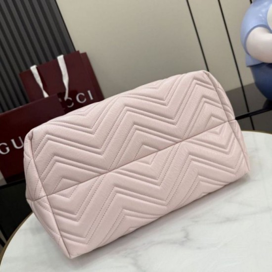 Qualità superiore Replica Borsa tote media Gucci 855279 GG Marmont Rosa Imitazione Outlet