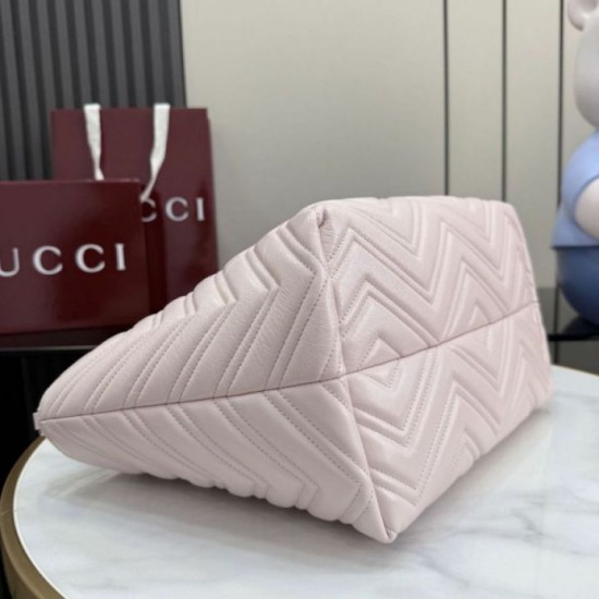 Qualità superiore Replica Borsa tote media Gucci 855279 GG Marmont Rosa Imitazione Outlet