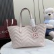 Qualità superiore Replica Borsa tote media Gucci 855279 GG Marmont Rosa Imitazione Outlet