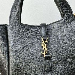 Qualità superiore Replica Borsa tote YSL Saint Laurent Le 5 à 7 Bea Baby nera Imitazione Outlet