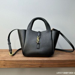 Qualità superiore Replica Borsa tote YSL Saint Laurent Le 5 à 7 Bea Baby nera Imitazione Outlet