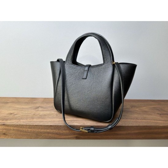 Qualità superiore Replica Borsa tote YSL Saint Laurent Le 5 à 7 Bea Baby nera Imitazione Outlet