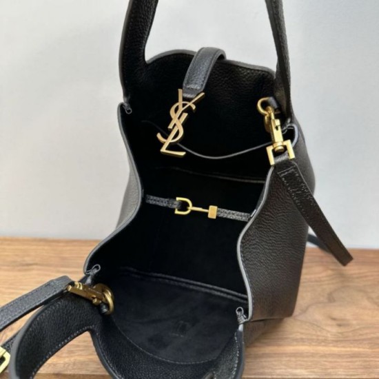 Qualità superiore Replica Borsa tote YSL Saint Laurent Le 5 à 7 Bea Baby nera Imitazione Outlet