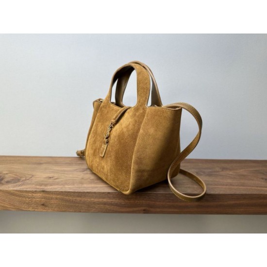 Qualità superiore Replica Borsa tote YSL Saint Laurent Le 5 À 7 Baby Bea scamosciata Imitazione Outlet