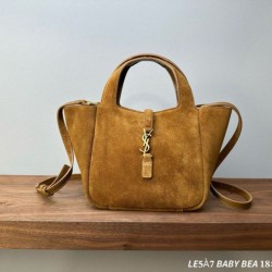 Qualità superiore Replica Borsa tote YSL Saint Laurent Le 5 À 7 Baby Bea scamosciata Imitazione Outlet