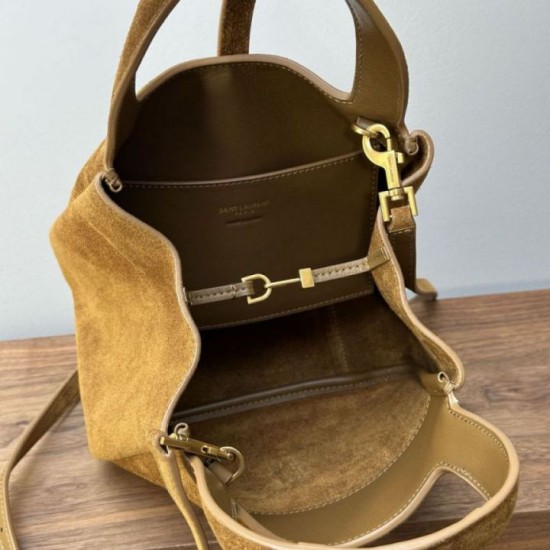 Qualità superiore Replica Borsa tote YSL Saint Laurent Le 5 À 7 Baby Bea scamosciata Imitazione Outlet