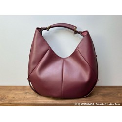 Qualità superiore Replica Borsa a tracolla grande YSL Saint Laurent Mombasa Borgogna Imitazione Outlet