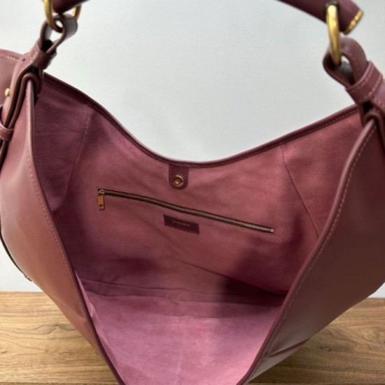Qualità superiore Replica Borsa a tracolla grande YSL Saint Laurent Mombasa Borgogna Imitazione Outlet