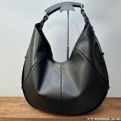 Qualità superiore Replica Borsa a tracolla grande YSL Saint Laurent Mombasa nera Imitazione Outlet