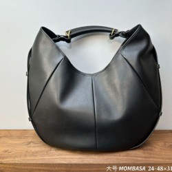 Qualità superiore Replica Borsa a tracolla grande YSL Saint Laurent Mombasa nera Imitazione Outlet