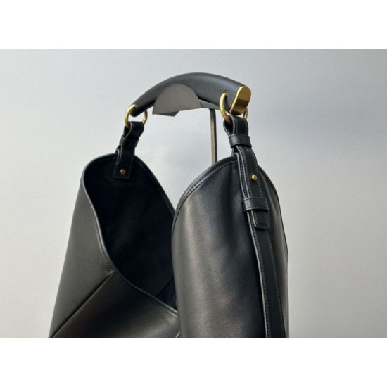 Qualità superiore Replica Borsa a tracolla grande YSL Saint Laurent Mombasa nera Imitazione Outlet