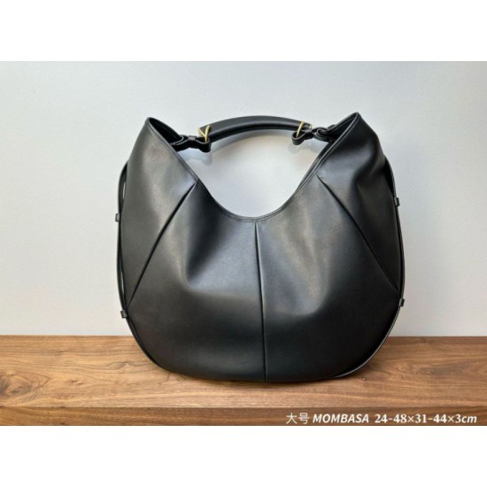 Qualità superiore Replica Borsa a tracolla grande YSL Saint Laurent Mombasa nera Imitazione Outlet