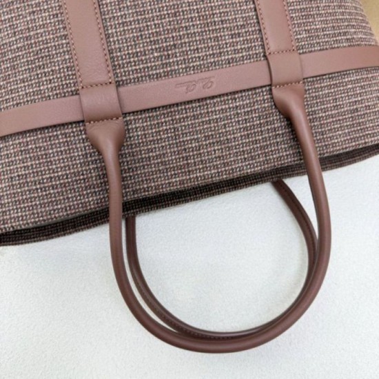 Qualità superiore Replica Borsa shopper Loro Piana Ghiera Marrone Imitazione Outlet