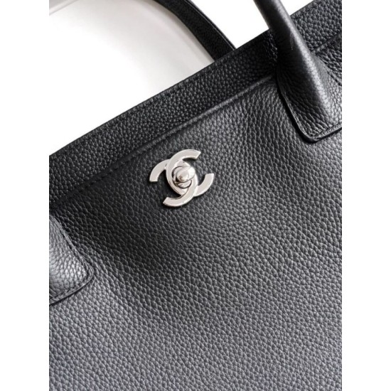 Qualità superiore Replica Borsa tote Chanel Executive Cerf nera Imitazione Outlet