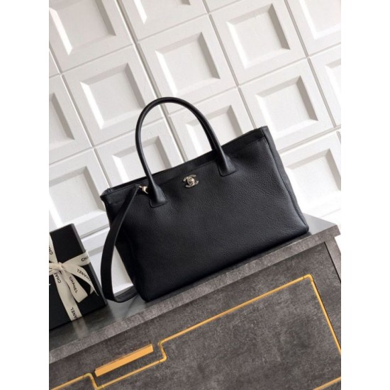 Qualità superiore Replica Borsa tote Chanel Executive Cerf nera Imitazione Outlet