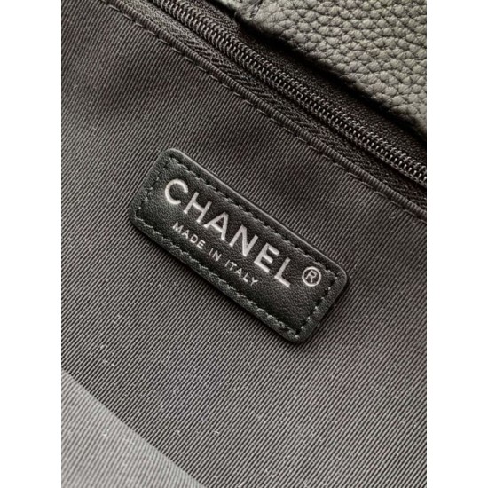 Qualità superiore Replica Borsa shopper Chanel Cerf Executive in pelle di vitello nera 32cm Imitazione Outlet