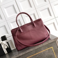 Qualità superiore Replica Borsa tote Chanel Executive Cerf Borgogna Imitazione Outlet