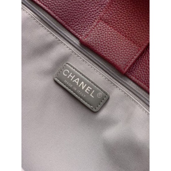 Qualità superiore Replica Borsa tote Chanel Executive Cerf Borgogna Imitazione Outlet