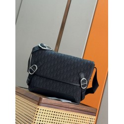 Qualità superiore Replica Borsa a tracolla da uomo Dior Jett con patta Imitazione Outlet