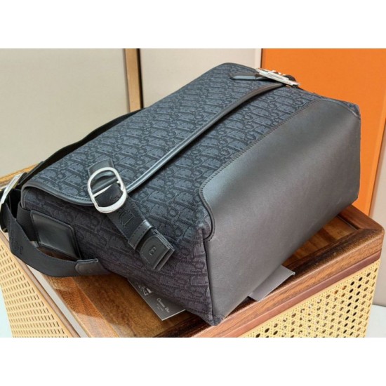 Qualità superiore Replica Borsa a tracolla da uomo Dior Jett con patta Imitazione Outlet