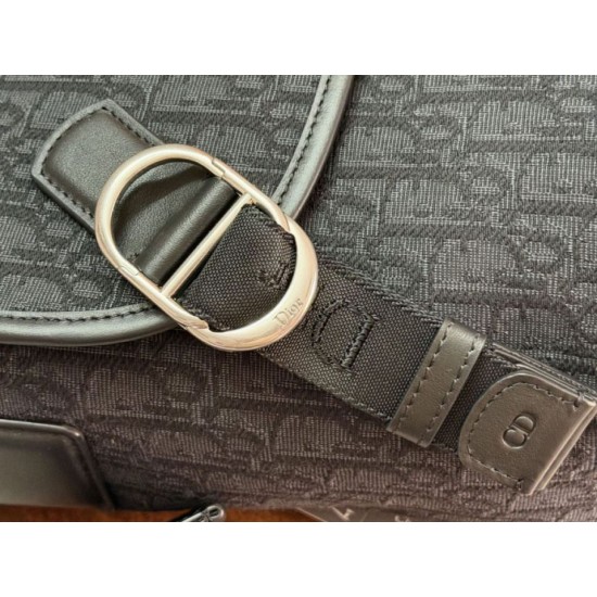 Qualità superiore Replica Borsa a tracolla da uomo Dior Jett con patta Imitazione Outlet