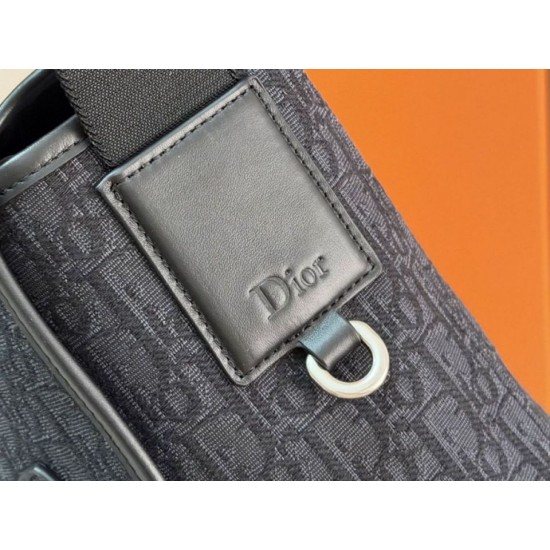 Qualità superiore Replica Borsa a tracolla da uomo Dior Jett con patta Imitazione Outlet
