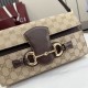 Qualità superiore Replica Borsa a tracolla media Gucci Horsebit Ristretto A0020Y marrone Imitazione Outlet