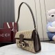 Qualità superiore Replica Borsa a tracolla media Gucci Horsebit Ristretto A0020Y marrone Imitazione Outlet