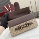 Qualità superiore Replica Borsa a tracolla media Gucci Horsebit Ristretto A0020Y marrone Imitazione Outlet