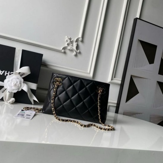 Qualità superiore Replica Borsa shopping piccola Chanel 26S AS6248 Nero Imitazione Outlet