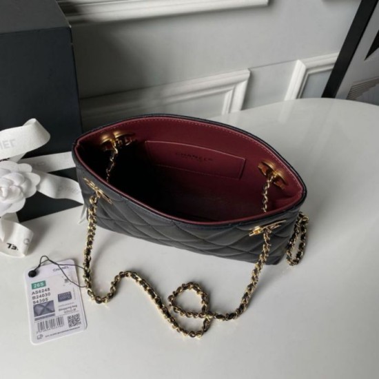 Qualità superiore Replica Borsa shopping piccola Chanel 26S AS6248 Nero Imitazione Outlet