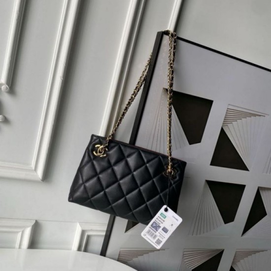 Qualità superiore Replica Borsa shopping piccola Chanel 26S AS6248 Nero Imitazione Outlet