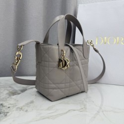 Qualità superiore Replica Borsa tote verticale Dior Toujours piccola Grigia Imitazione Outlet