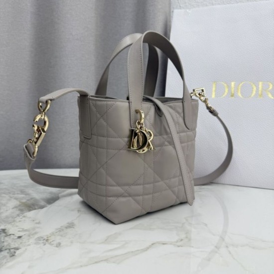 Qualità superiore Replica Borsa tote verticale Dior Toujours piccola Grigia Imitazione Outlet